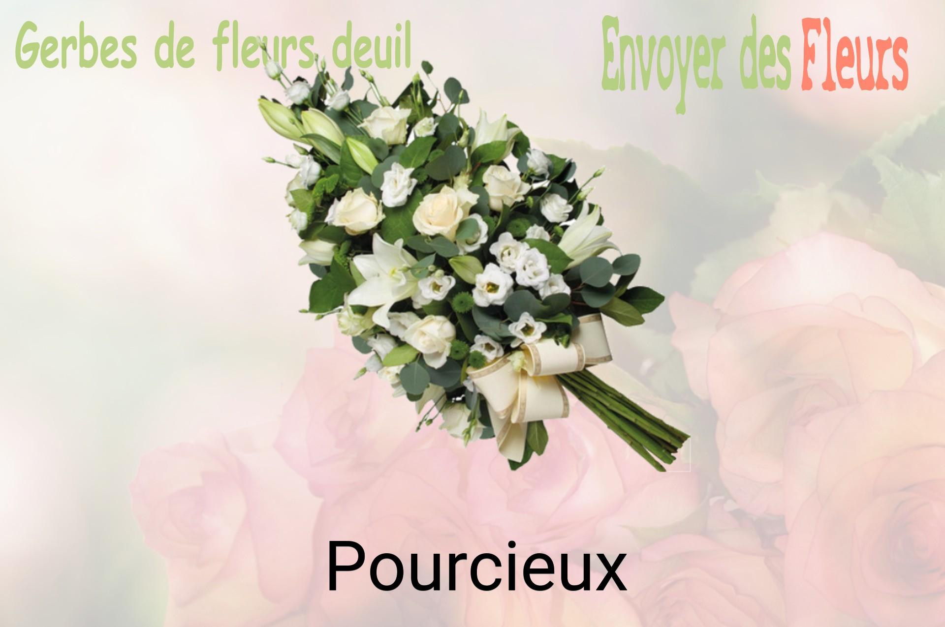 Gerbe de fleurs de deuil livrée à Pourcieux
